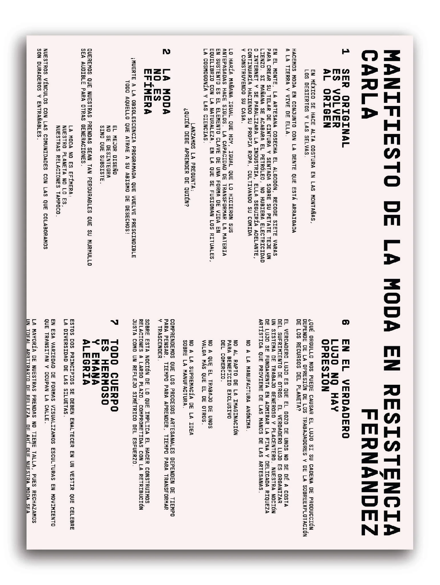 Manifiesto de la moda en resistencia
